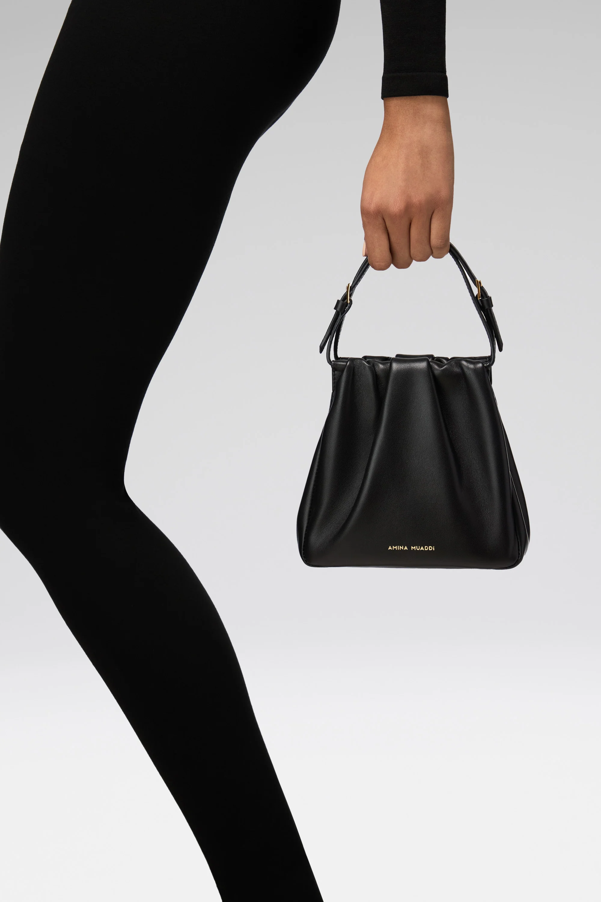 Vittoria Bag Black Nappa And Gold Hardware - Image 3